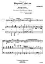 Eloquent Variations for B flat trumpet (or cornet) and piano